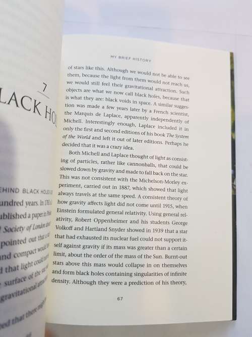 Stephen Hawking, My Brief History, A Memoir, 2013 Hardcover