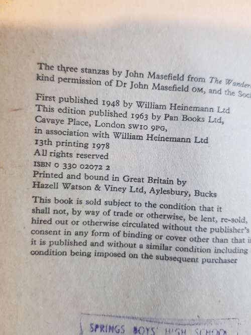 No Highway by Nevil Shute, 1978