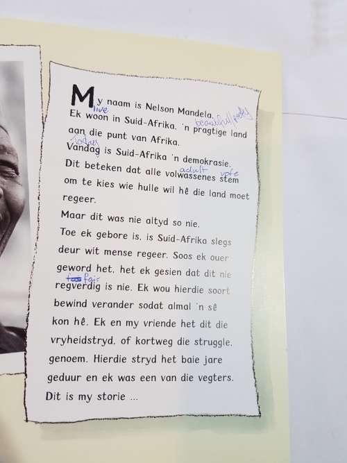 Nelson Mandela, Lang Pad Na Vryheid, Verkort deur Chris Van Wyk, Geillustreer deur Paddy Bouma
