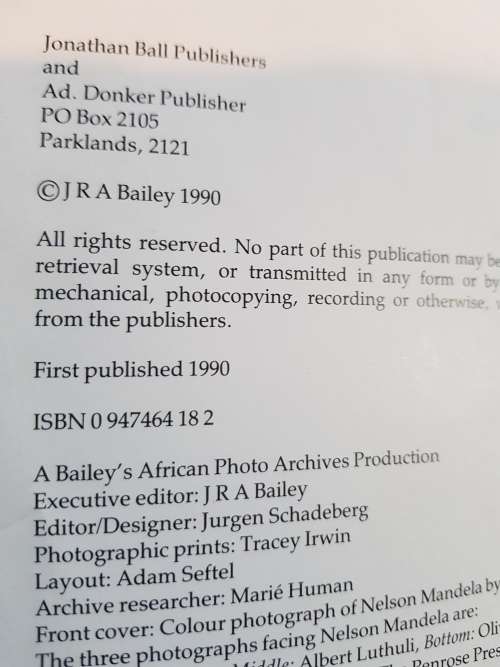 Nelson Mandela and the rise of the ANC, Compiled and Edited by Jurgen Schadeberg