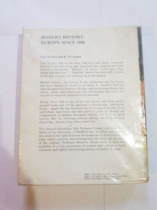 Modern History, Europe Since 1600 Volume 1 by Carl Becker/Kenneth Cooper