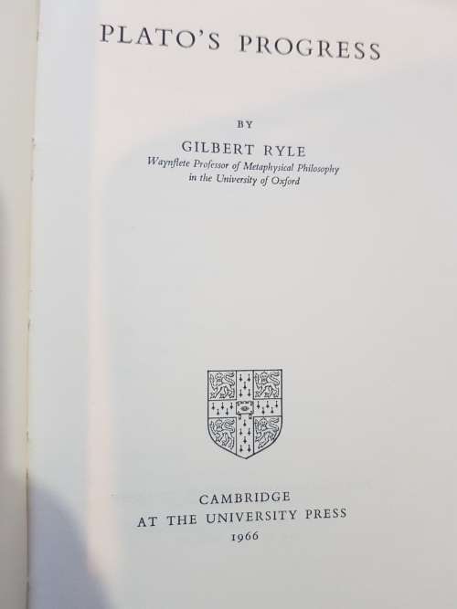 Plato`s Progress by Gilbert Ryle
