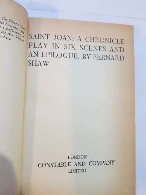 Saint Joan by Bernard Shaw, 1953