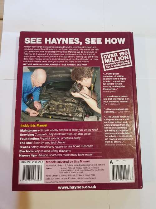 Ford Mondeo, 2003 - 2007 Haynes Owners Workshop Manual, Petrol & Diesel