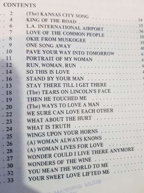 Country Song Book, 50 Giants Song Sheets/Sheet Music