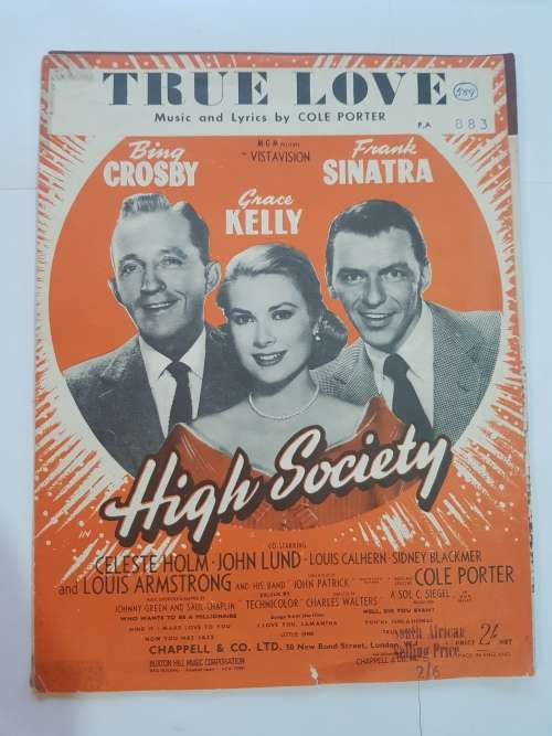 Song Sheet, Sheet Music, True Love, High Society