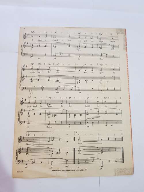 Song Sheet, Sheet Music, True Love, High Society
