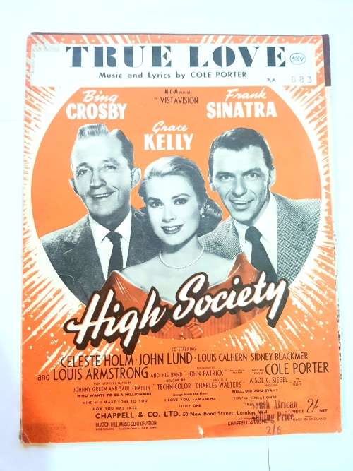 Song Sheet, Sheet Music, True Love, High Society