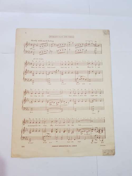 Song Sheet, Sheet Music, When I Fall in Love, Nat King Cole