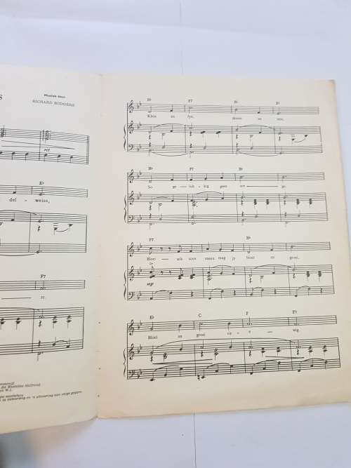 Song Sheet, Sheet Music, Edelweiss, Ge Korsten, The Sound of Music