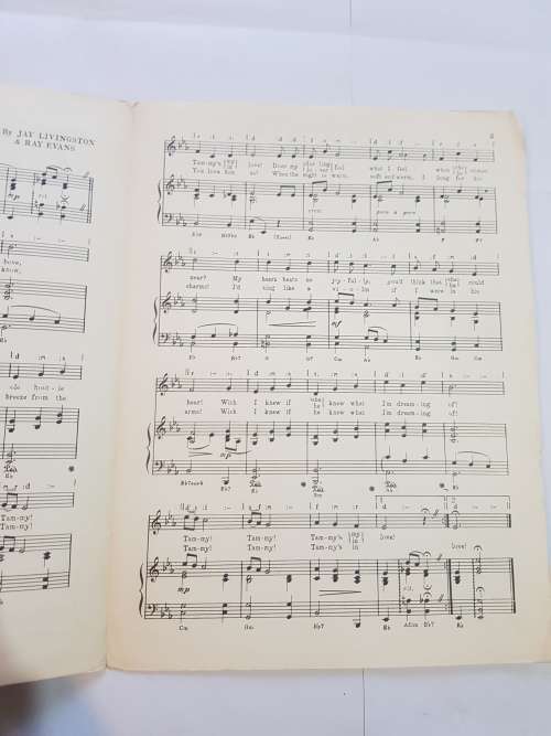 Song Sheet, Sheet Music, Tammy by Jay Livingston & Ray Evans