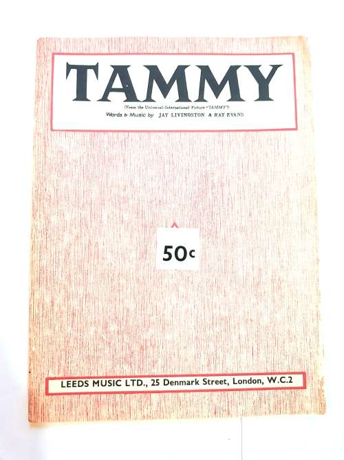 Song Sheet, Sheet Music, Tammy by Jay Livingston & Ray Evans