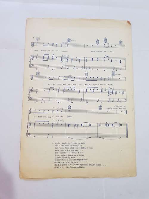 Song Sheet, Sheet Music, Rhinestone Cowboy, Glen Cambell & Ben Madison