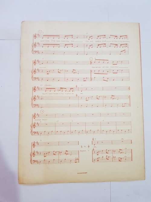 Song Sheet, Sheet Music, Kelly`s Song, Bobby Angel