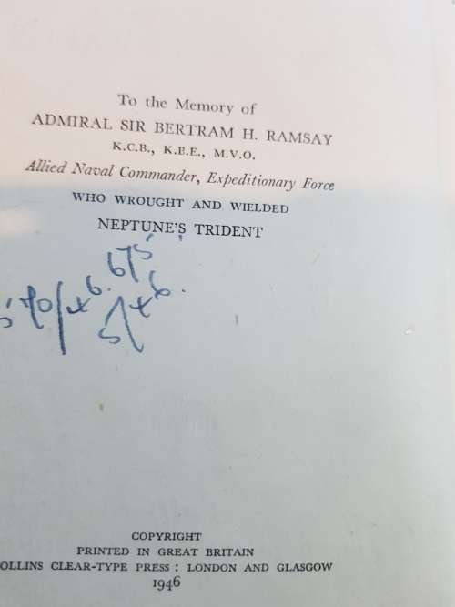 Operation Neptune by Commander Kenneth Edwards, 1946 Hardcover