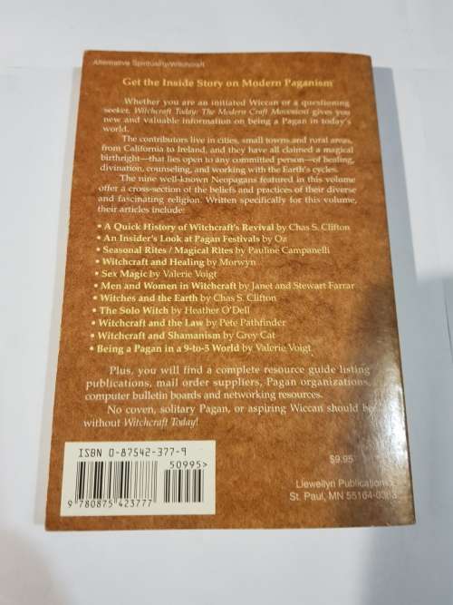 The Modern Craft Movement, Witchcraft Today, Book One edited by Chas S. Clifton