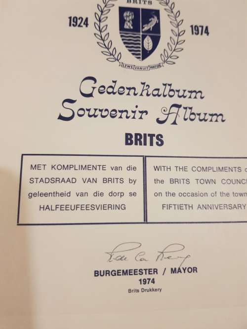 Brits, Gedenk Album, Souvernir Album 1924-1974