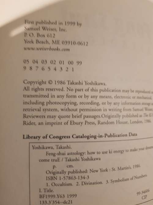 Feng Shui Astrology by Takashi Yoshikawa