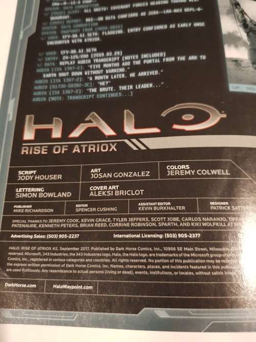 Halo, Rise of Atriox, Issue 2, 2017