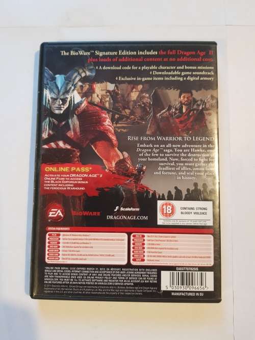 Dragon Age II, Bioware Signature Edition PC DVD / Mac