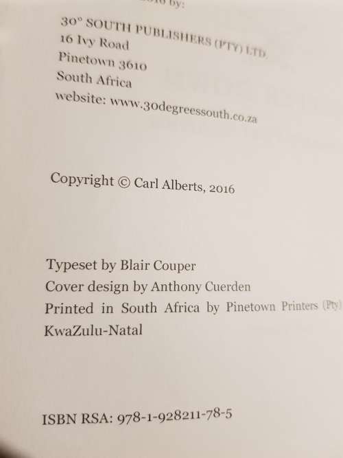 Chopper Down, The Story of a Mercenary Pilot in Africa by Carl Alberts