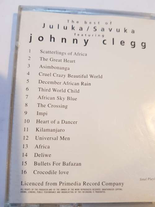 The Best of Juluka/Savuka featuring Johnny Clegg CD