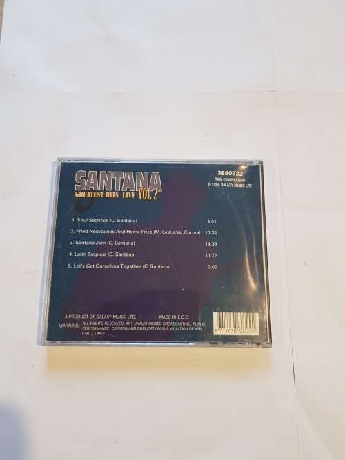 Santana, Greatest Hits Live Vol. 2 CD