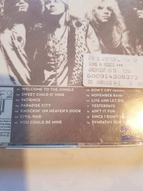 Guns N Roses, Greatest Hits CD