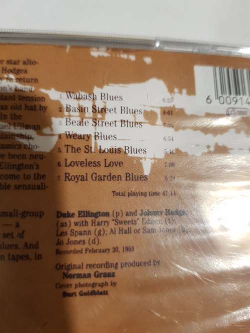 Duke Ellington and Johnny Hodges Play The Blues, Back to Back CD