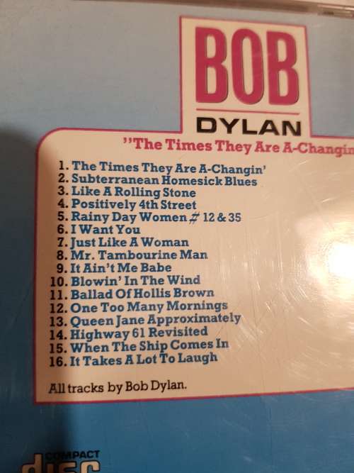 Bob Dylan, The Times They Are A-Changin`, CD, Europe