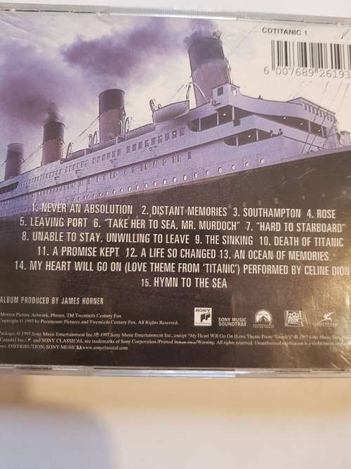 Titanic, Motion Picture Soundtrack CD