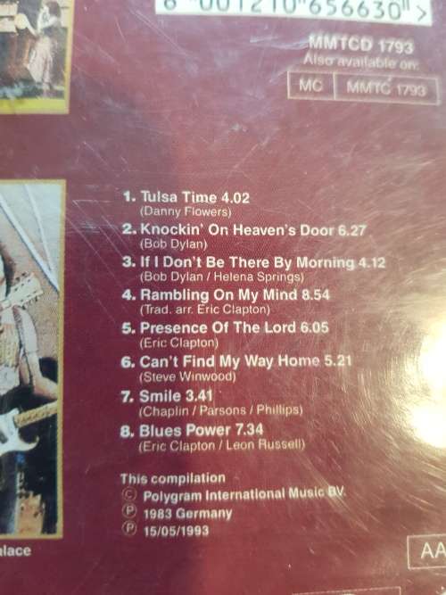 Eric Clapton, Timepieces Vol. II, `Live` in the Seventies CD