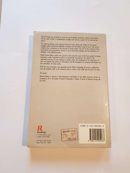 Soviet Politics, An Introduction by Richard Sakwa