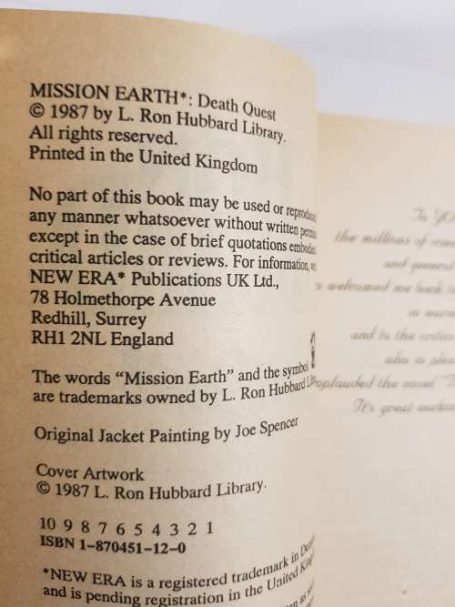 L. Ron Hubbard, Death Quest, Mission Earth Volume 6