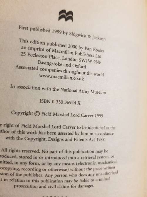 The Boer War, The National Army Museum Book by Field Marshal Lord Carver