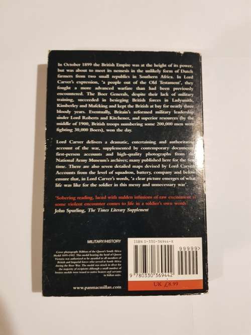 The Boer War, The National Army Museum Book by Field Marshal Lord Carver