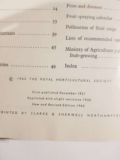 The Fruit Garden Displayed, The Royal Horticultural Society, Geoffrey Bles, 1965