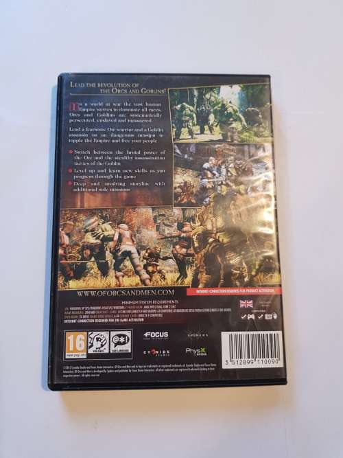 Of Orcs and Men PC DVD