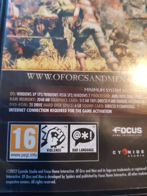 Of Orcs and Men PC DVD