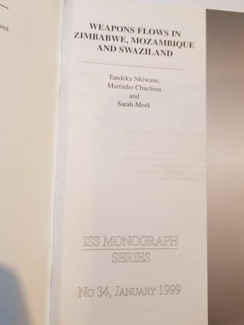 Weapons Flows in Zimbabwe, Mozambique and Swaziland, No. 34, Jan 1999