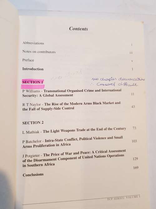 Society Under Siege, Crime, Violence and Illegal Weapons, Volume I