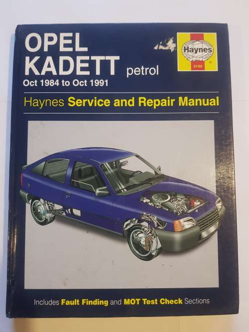 Opel Kadett 1984 - 1991, Service and Repair Manual, Haynes