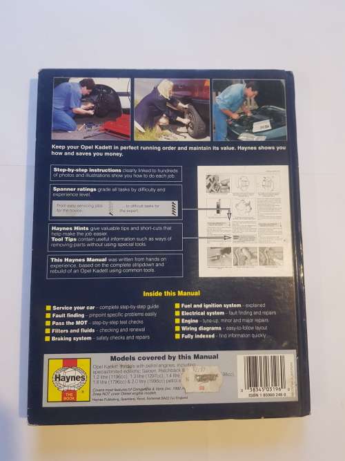 Opel Kadett 1984 - 1991, Service and Repair Manual, Haynes
