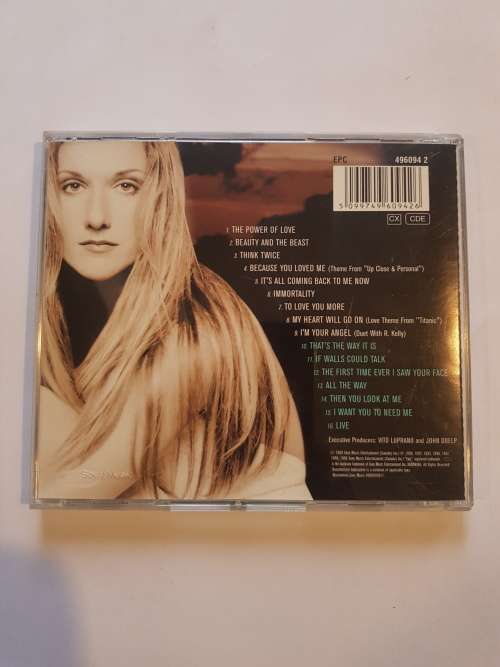 Celine Dion, All The Way...A Decade of Song CD, UK Import