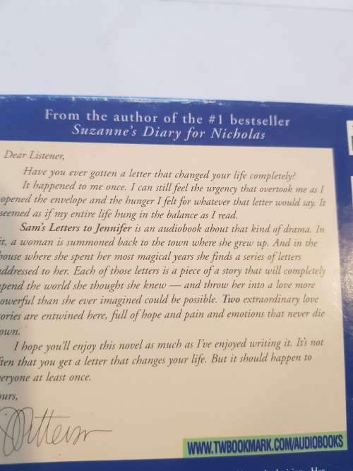 James Patterson, Sam`s Letters to Jennifer read by Anne Heche & Jane Alexander Audio CD
