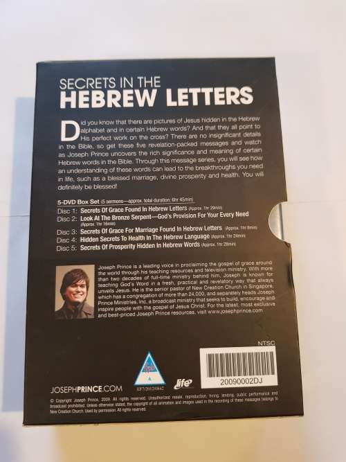 Secrets in the Hebrew Letters by Joseph Prince, DVD Boxset