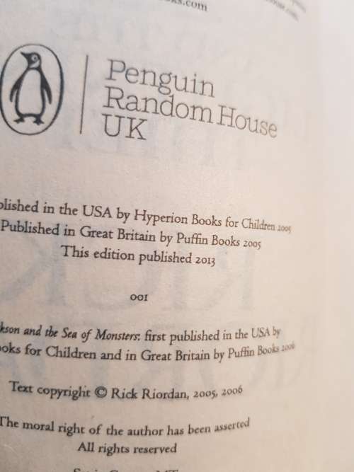 Percy Jackson and the Lightning Thief by Rick Riordan