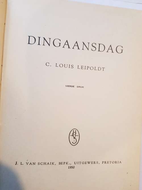Dingaans-dag by C. Louis Leipoldt, 1950 Hardcover