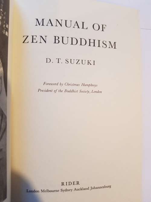 Manual of Zen Buddhism by D.T. Suzuki