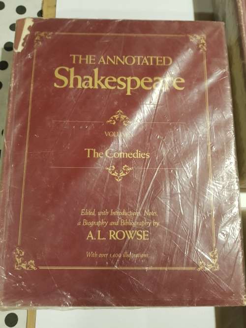 The Annotated Shakespeare by A.L. Rowse, Complete Works Illustrated in 3 Volumes, 1978 First Edition